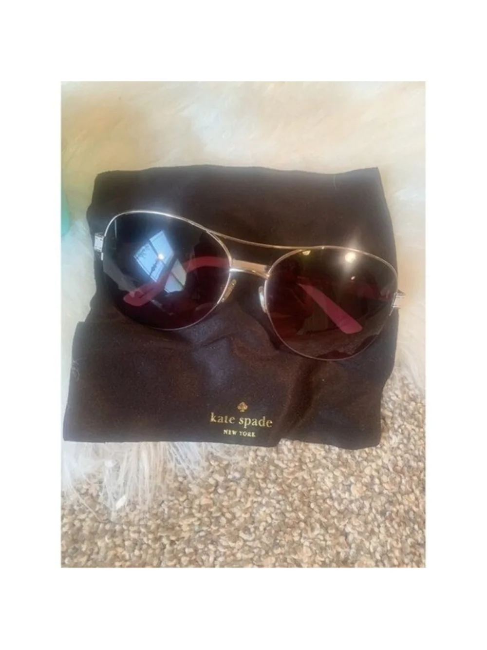 kate spade Sunglasses Cream Brown Gradient